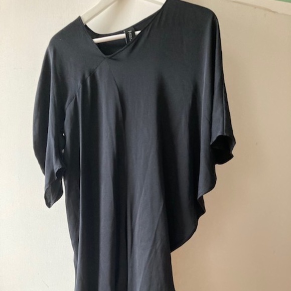 Zero + Maria Cornejo Black Silk Dress asymmetrical - Picture 1 of 2